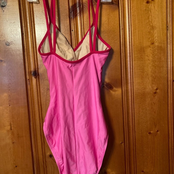 Size Medium Womens Beach Cabana one piece bathing suit 🩱 pretty pink - Picture 2 of 3